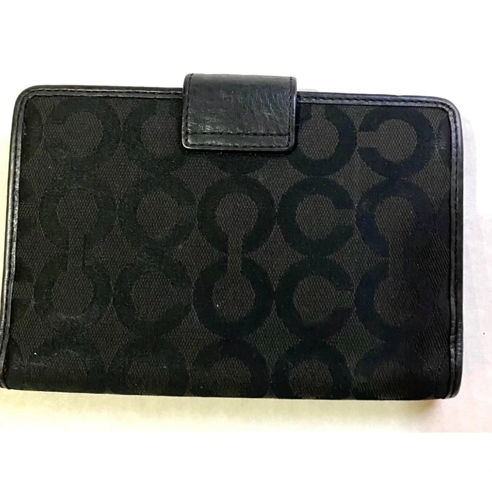 Coach vintage unisex CC signature print canvas wallet